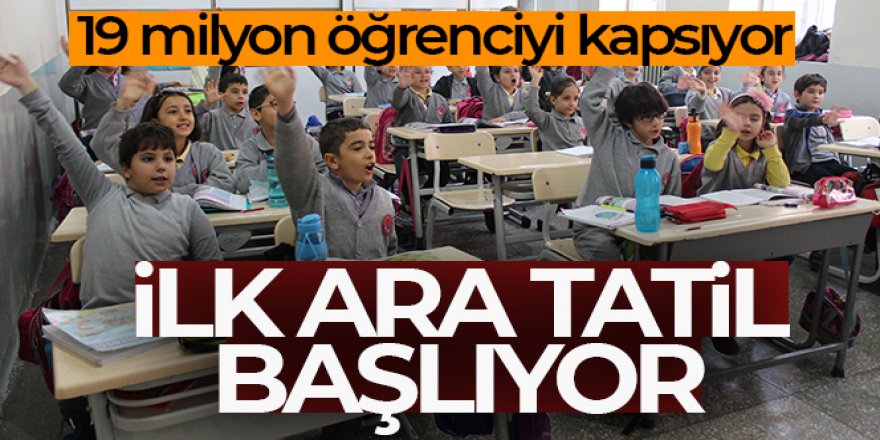 2022-2023 eğitim ve öğretim yılının ilk ara tatili başlıyor