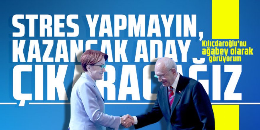 Meral Akşener: Stres yapmayın, kazanacak aday çıkaracağız