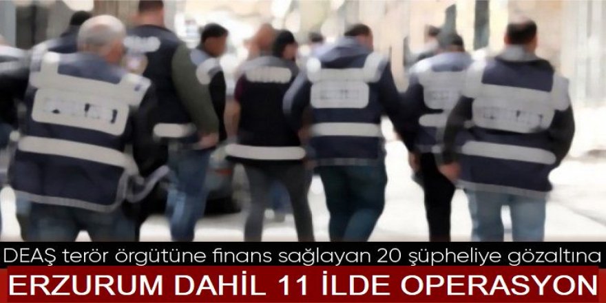 DEAŞ terör örgütüne finans sağlayan 20 şüpheli gözaltına alındı