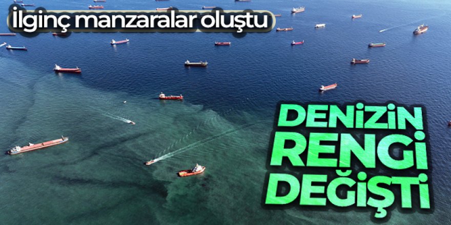 Zeytinburnu açıklarında denizde renk değişikliği