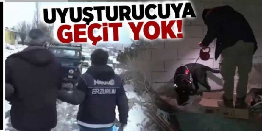 Erzurum Polisi uyuşturucuya geçit vermiyor