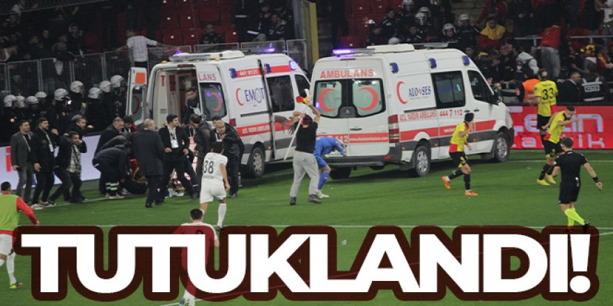 Altay kalecisini korner direğiyle vuran saldırgan tutuklandı