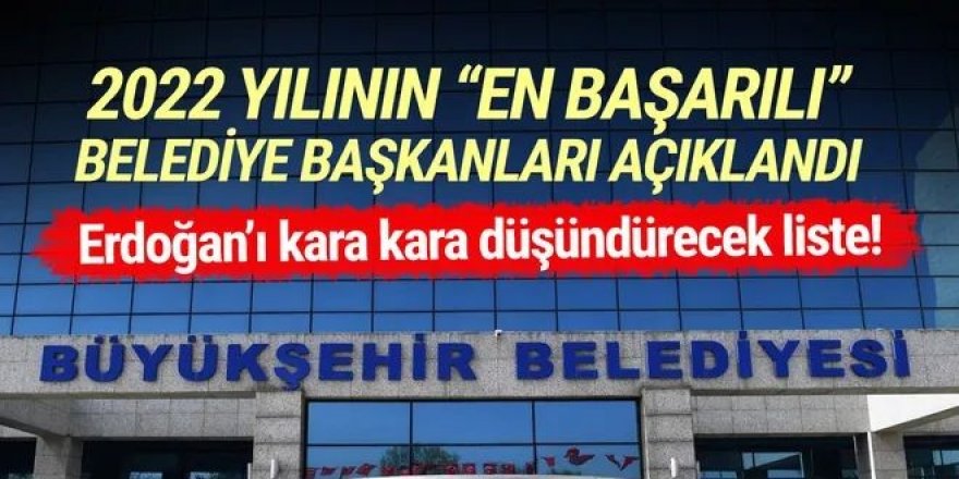 En başarılı belediye başkanları anketinde CHP ezip geçti