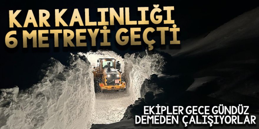 Yüksekova'da 6 metreyi geçen kar tünelleri şaşırtıyor