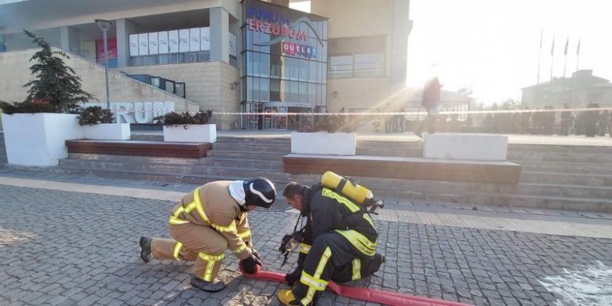 Forum Erzurum Alışveriş Merkezi’nden gerçeğini aratmayan tatbikat