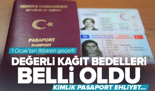 Ehliyet, pasaport, kimlik kartı, aile cüzdanı...