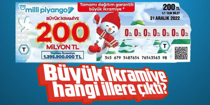 Milli Piyango'da büyük ikramiye hangi illere çıktı?