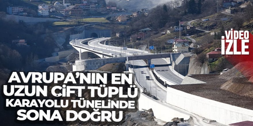 Dünyanın üçüncü, Avrupa'nın en uzun çift tüplü karayolu tünelinde sona doğru