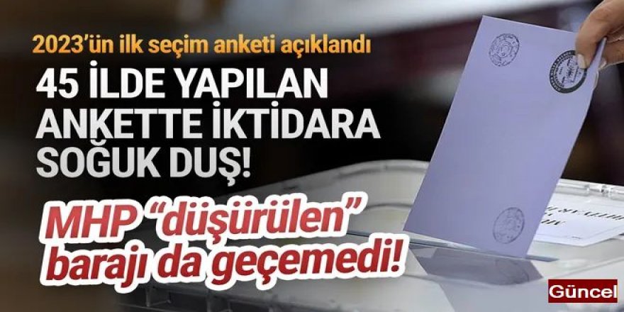 2023'ün ilk seçim anketi açıklandı