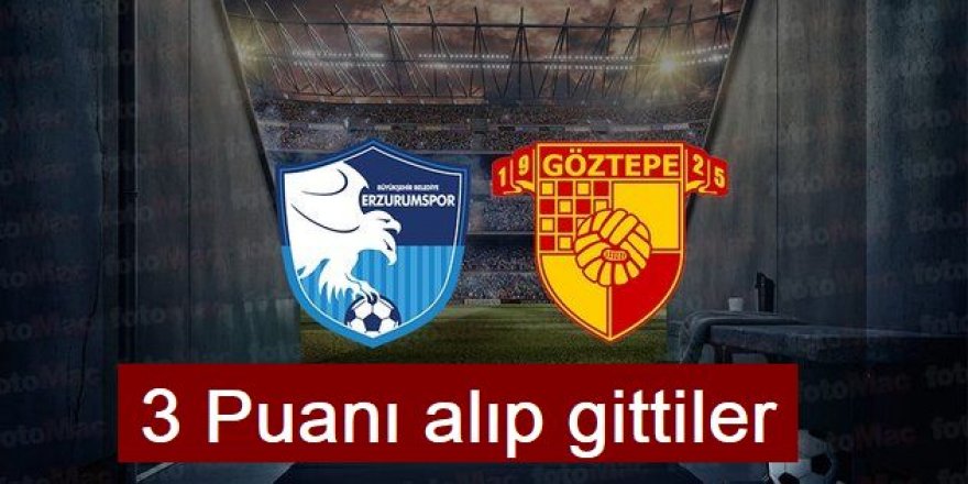 Göztepe deplasmanda Erzurumspor’u devirdi