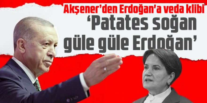 Akşener’den Erdoğan'a veda klibi. Patates soğan güle güle Erdoğan