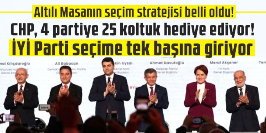 CHP, 4 partiye 25 koltuk hediye ediyor!