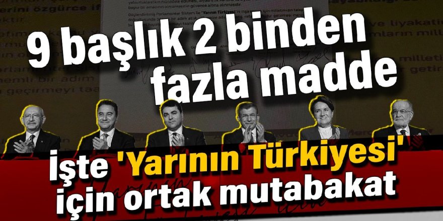 9 başlık 2 binden fazla madde