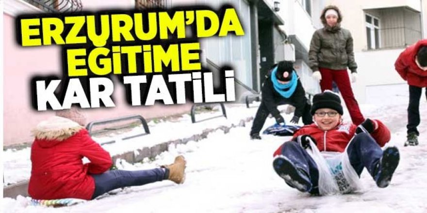 Erzurum'da eğitimde kar tatili uzatıldı