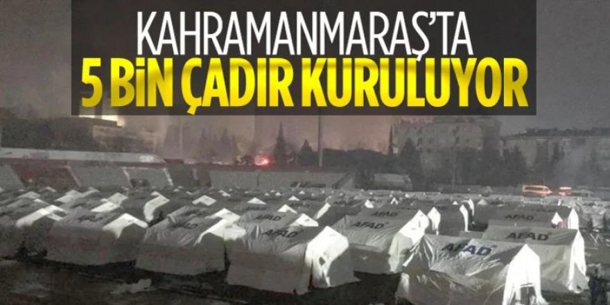 KIZILAY’IN SEVK ETTİĞİ 10 BİN KİŞİLİK ÇADIRLAR KURULMAYA BAŞLANDI