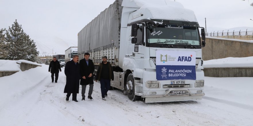 Palandöken’den 15 TIR dolusu yardım