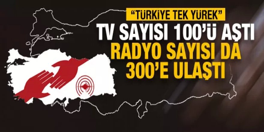 "Türkiye tek yürek" yardım gecesi... TV sayısı 100’ü aştı, radyo sayısı da 300’e ulaştı