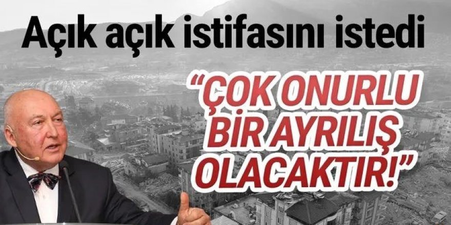 Prof. Dr. Ercan'dan o bakana istifa çağrısı: ''Çok onurlu olur''