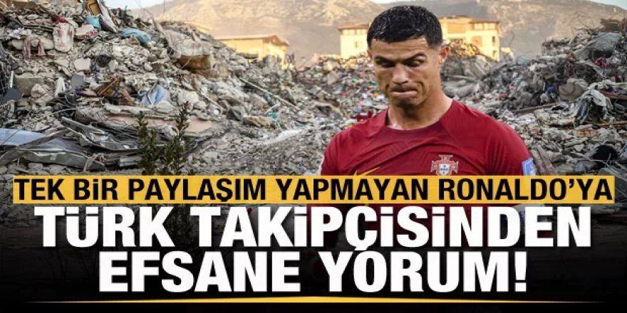 Ronaldo'dan skandal deprem tavrı!