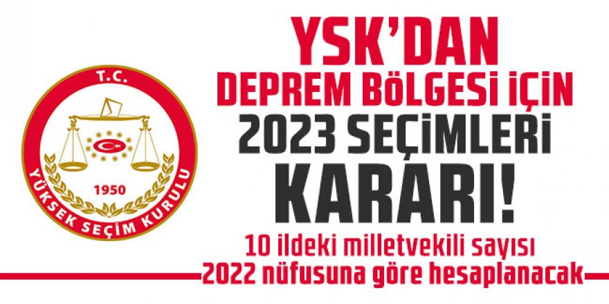 YSK'dan deprem bölgesi için 2023 seçimleri kararı