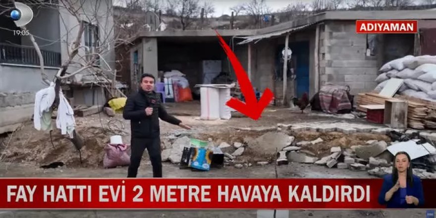 Fay hattı evi 2 metre havaya kaldırdı!