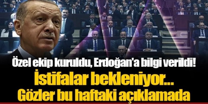 Özel ekip kuruldu, Erdoğan'a bilgi verildi! İstifalar bekleniyor...