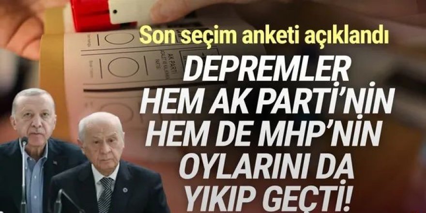 AK Parti ve MHP'nin oyları eridi