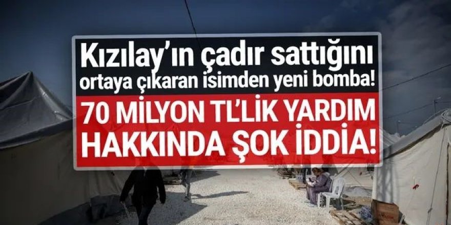 Kızılay'da şimdi de 70 milyon TL'lik şok iddia!