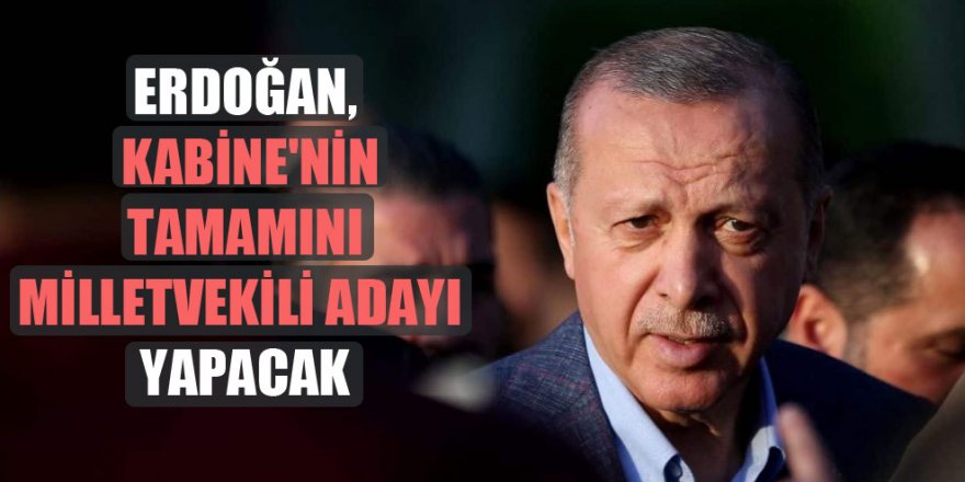 Erdoğan, Kabine'nin tamamını milletvekili adayı yapacak