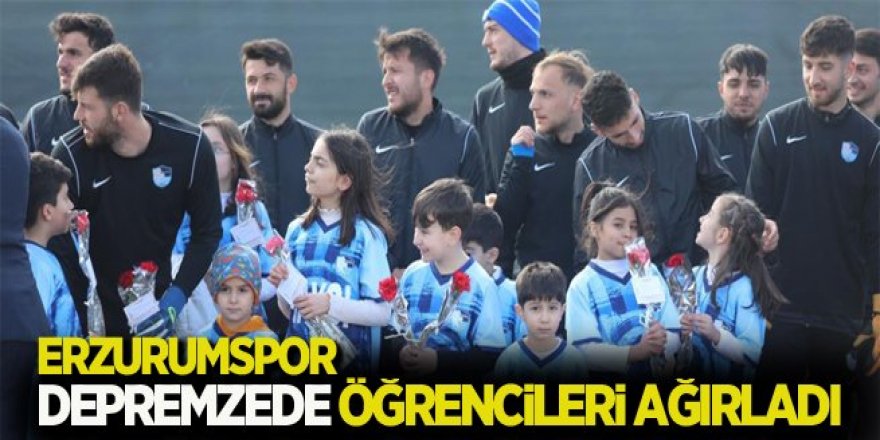 Erzurumspor depremzede öğrencileri ağırladı