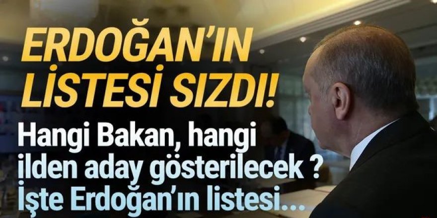 Hangi Bakan hangi ilden aday olacak ?