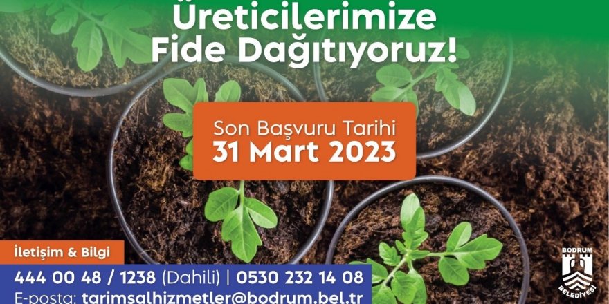 ÜRETİCİLERE BELEDİYEDEN FİDE DESTEĞİ