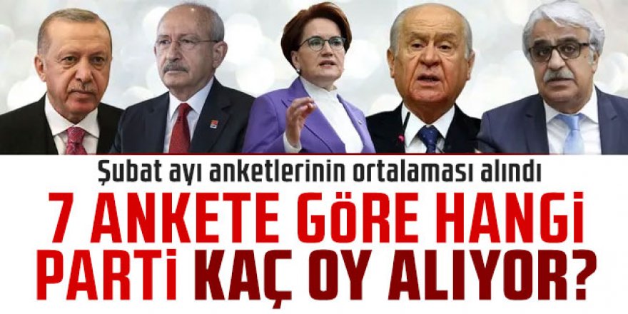 Şubat ayı seçim anketlerinin ortalaması alındı! İşte birinci parti