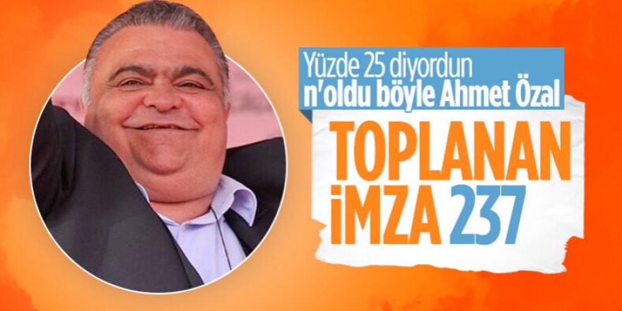 Cumhurbaşkanı adayı Ahmet Özal ilk gün 237 imza aldı