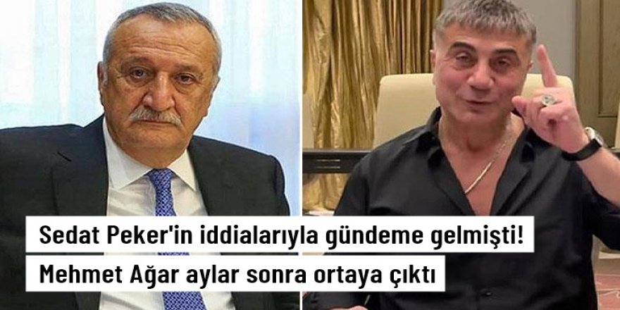 Sedat Peker'in iddialarıyla gündeme gelmişti! Mehmet Ağar aylar sonra ortaya çıktı