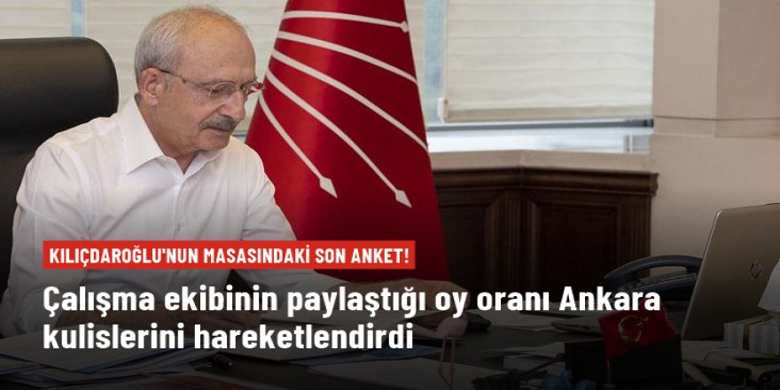 Kılıçdaroğlu'nun çalışma ekibi, masalarındaki son anketin sonucunu paylaştı