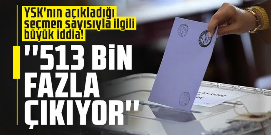 YSK'nın açıkladığı seçmen sayısıyla ilgili büyük iddia!