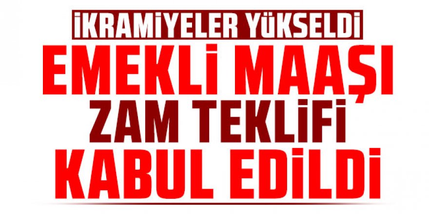 Emekli maaşı zammı ve emekli ikramiyesi TBMM Komisyonu'nda kabul edildi!