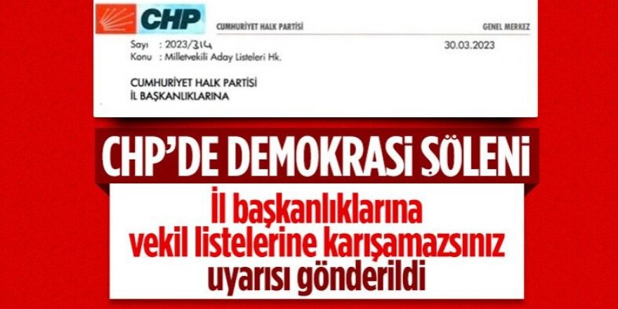 CHP'den teşkilatlara miletvekili adayı seçimi hakkında talimat