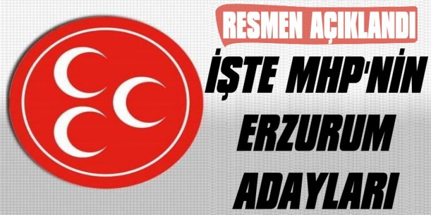 İşte MHP'nin adayları