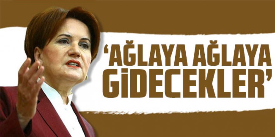 Meral Akşener: Ağlaya ağlaya gidecekler!