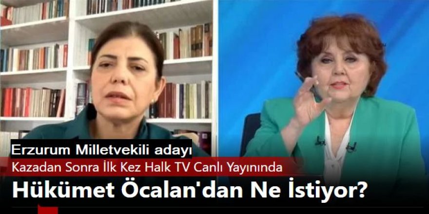 Yeşil Sol Parti Erzurum Milletvekili adayı Meral Danış Beştaş kazadan sonra ilk kez Halk TV canlı yayınında..