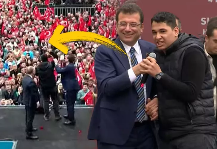 Ekrem İmamoğlu'nun mitinginde dikkat çeken anlar!