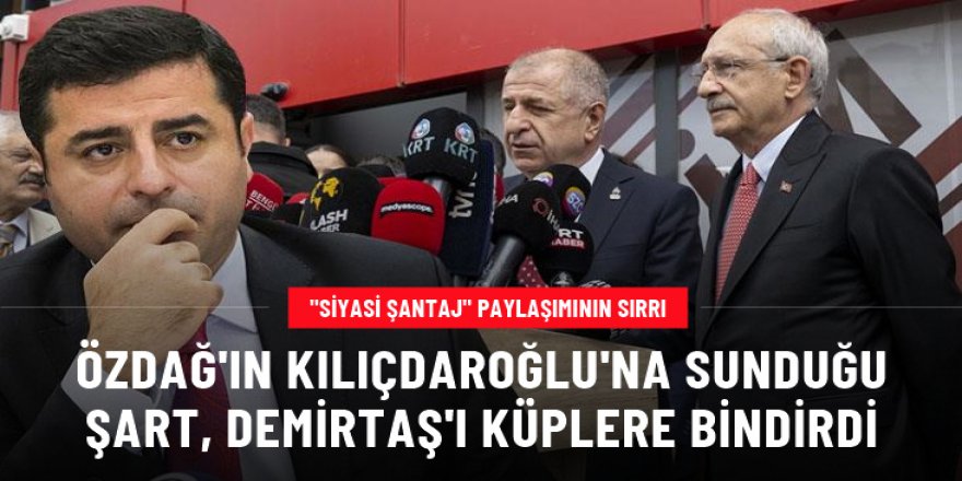 Demirtaş'ın "Siyasi şantaj" paylaşımının sırrı!