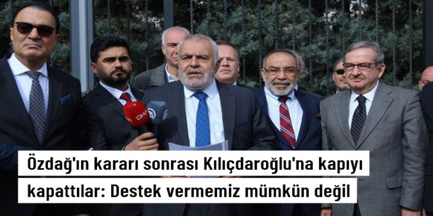 SES Partisi, Özdağ'ın kararının ardından Kılıçdaroğlu'na kapıyı kapattı