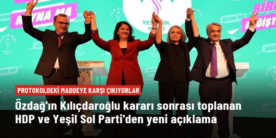 HDP ve Yeşil Sol Parti'den yeni açıklama
