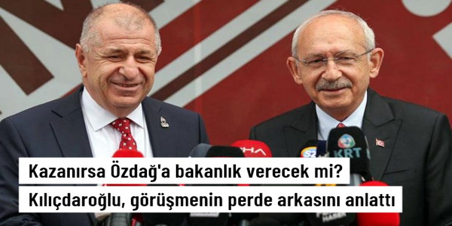 Kazanırsa Özdağ'a bakanlık verecek mi?