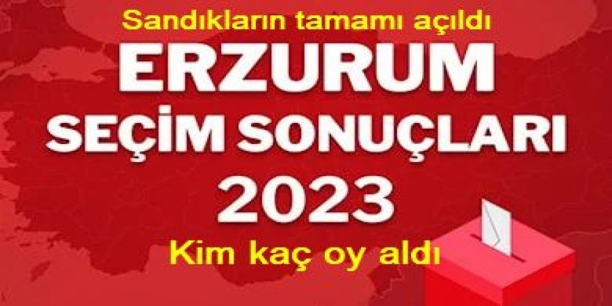 Erzurum'da sandıkların tamamı açıldı...