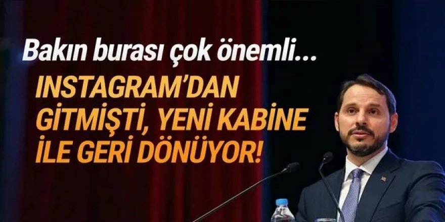 Günün sürprizi: Damat kabineye geri dönüyor!