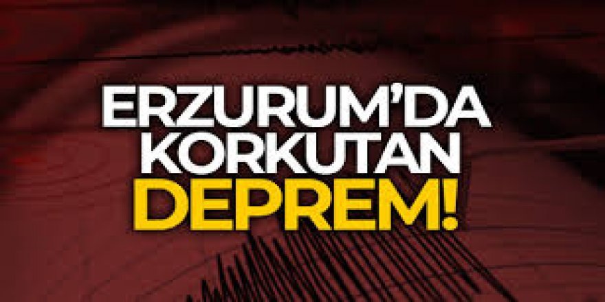 Erzurum'da 4 büyüklüğünde deprem